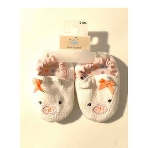 NWT "Cloud Island" white/pink bunny slippers